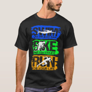 Camiseta Triatlón Baño Ciclismo Fitness Atleta Corre