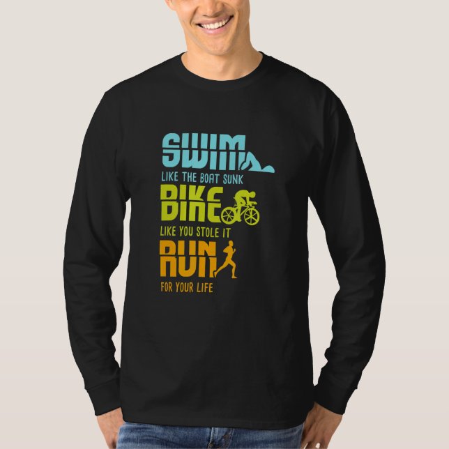 Camiseta Triatlón competidor I Triatleta I Swim Bike Run (Anverso)