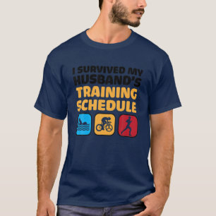 Camiseta Triatlón de mujeres de arte Esposa Triatleta Corre