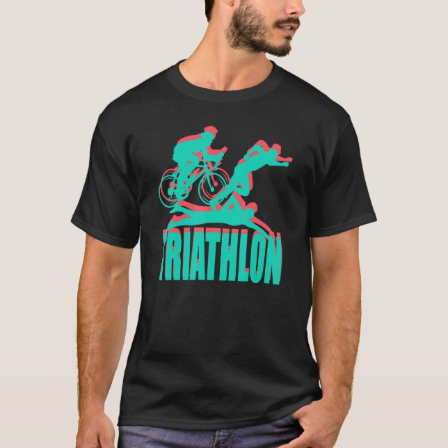 Camiseta Triatlón de natación Ciclismo en marcha Triatlón (Anverso)