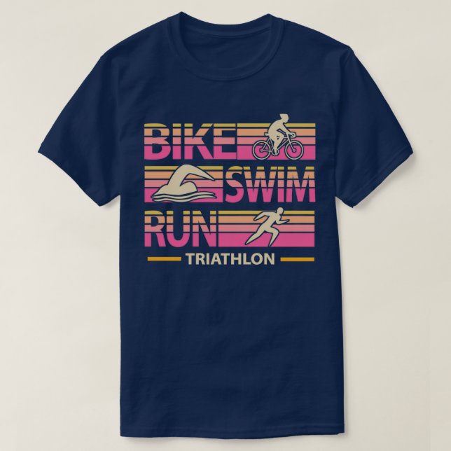 Camiseta Triatlón de natación en bicicleta 2 (Diseño del anverso)