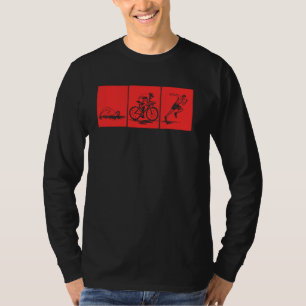Camiseta Triatlón divertida en bicicleta de natación en Tri