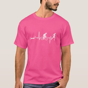 Camiseta Triatlón Divertido Corriendo Natación Ciclista Lat