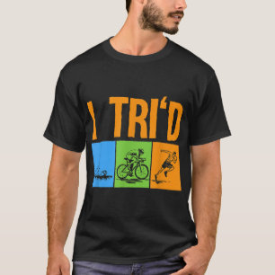 Camiseta Triatlón Gracioso Diseño Triatletas Hombres Mujere