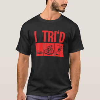 Camiseta Triatlón Gracioso Diseño Triatletas Hombres Mujere