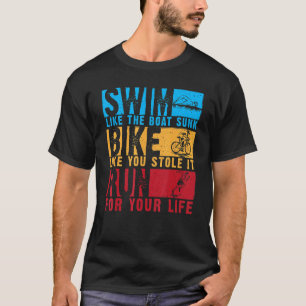 Camiseta Triatlón Guay Para Hombres Mujeres Bañarse En Bici