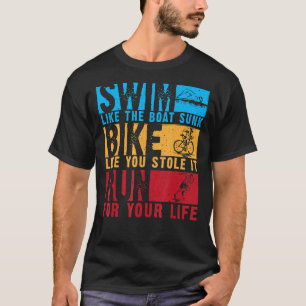 Camiseta Triatlón Guay Para Hombres Mujeres Bañarse En Bici