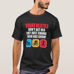 Camiseta Triatlón Hombres Mujeres Triatletas Nadar Biciclet