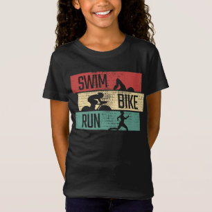 Camiseta Triatlón - Huida en bicicleta de natación