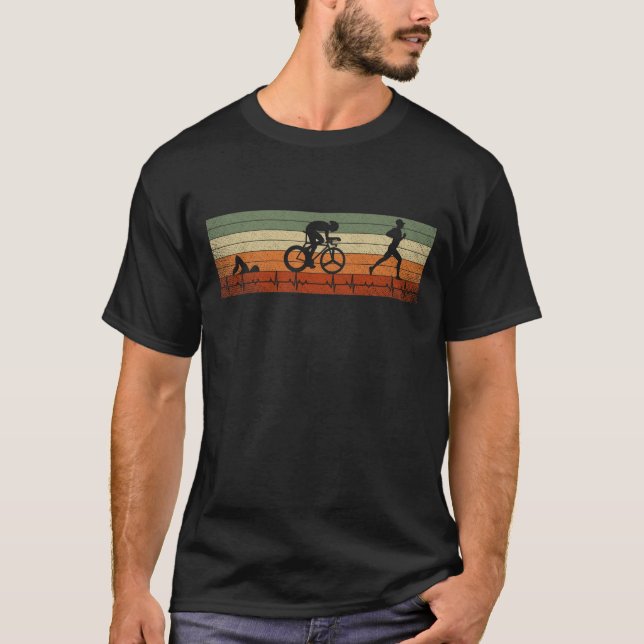 Camiseta Triatlón latido Natación Ciclismo en marcha (Anverso)