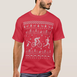 Camiseta Triatlón Navidades feos Regalos De Sudadera Para M
