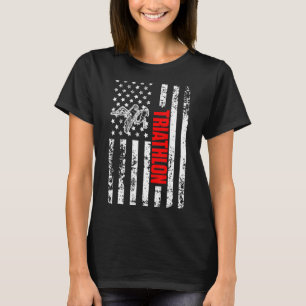 Camiseta Triatlón Patriótico Deportivo de Bandera Estadouni