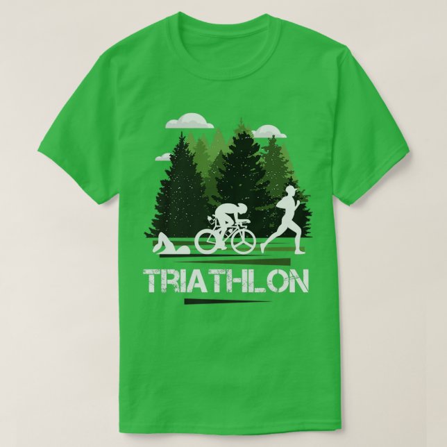 Camiseta Triatlón Pegatina de la naturaleza maravillosa (Diseño del anverso)