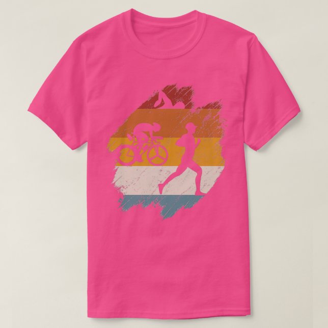 Camiseta Triatlón retro (Diseño del anverso)