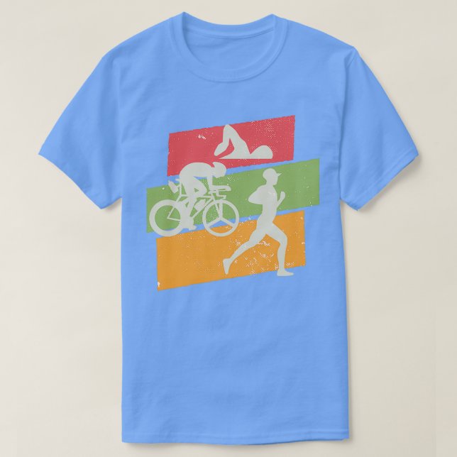 Camiseta Triatlón retro vintage 7 (Diseño del anverso)