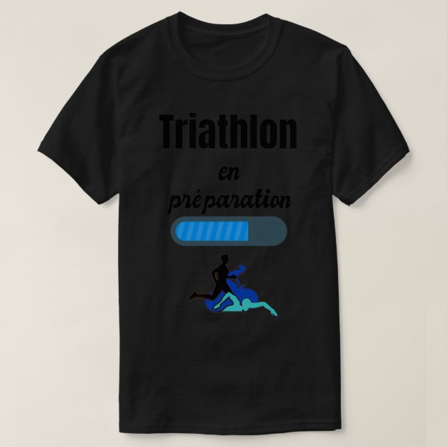 Camiseta triatlón t en preparación regalo de humor Más info (Diseño del anverso)