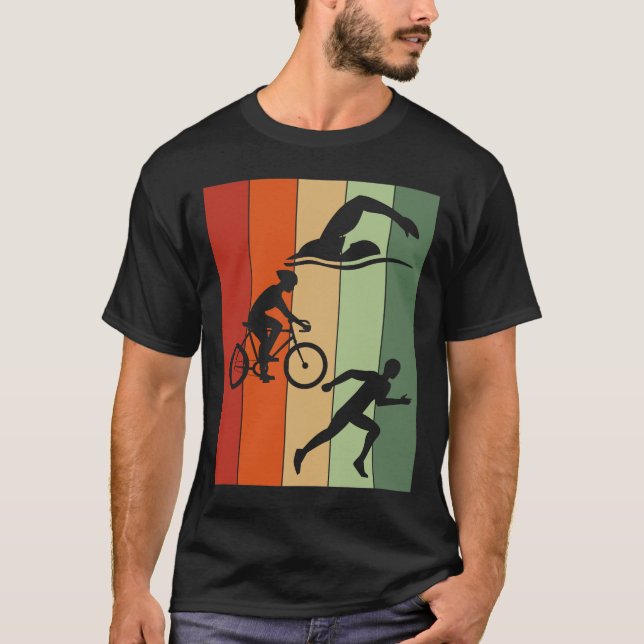 Camiseta Triatlón Triatleta Natación Ciclismo Rastreo (Anverso)