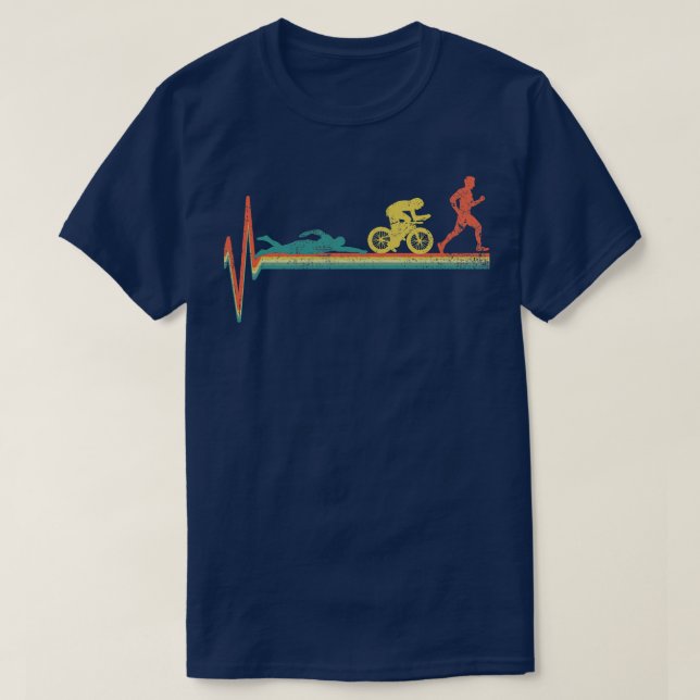 Camiseta Triatlón Triatlete Vintage (Diseño del anverso)