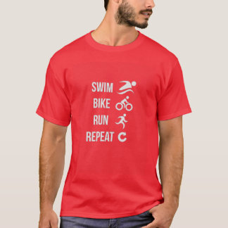 Camiseta Triatlón Triatlón de repetición de carrera de cicl
