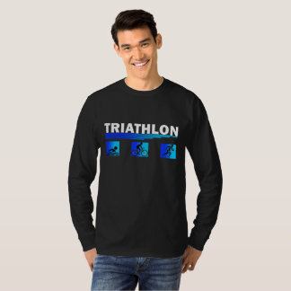 Camiseta Triatlón triunfo: navegando por la natación, la bi