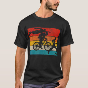 Camiseta Triatlón Vintage Retro Bañera Bicicleta Carrera De