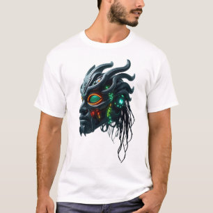 Camiseta Tribal Cyborg Face