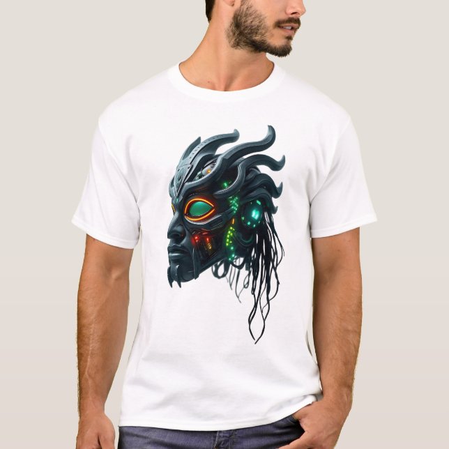Camiseta Tribal Cyborg Face (Anverso)