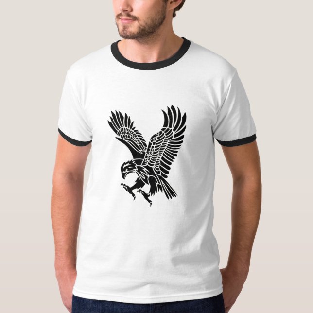 Camiseta tribal del diseño del tatuaje de American (Anverso)