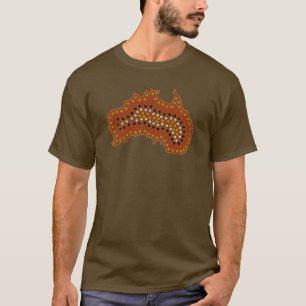 Camiseta Tribal del mapa de Australia inspirado