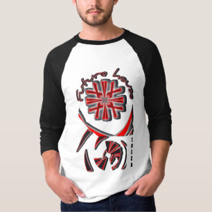 Camiseta Tribal distorsionadora inspirada en música de futu
