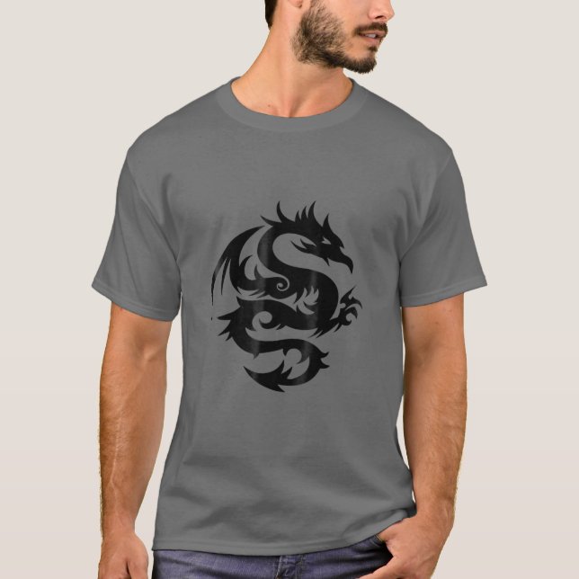 Camiseta Tribal Dragon Mythology Creation Tattoo Reptile Te (Anverso)