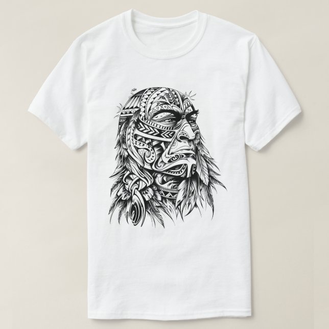 Camiseta Tribal Face Art (Diseño del anverso)