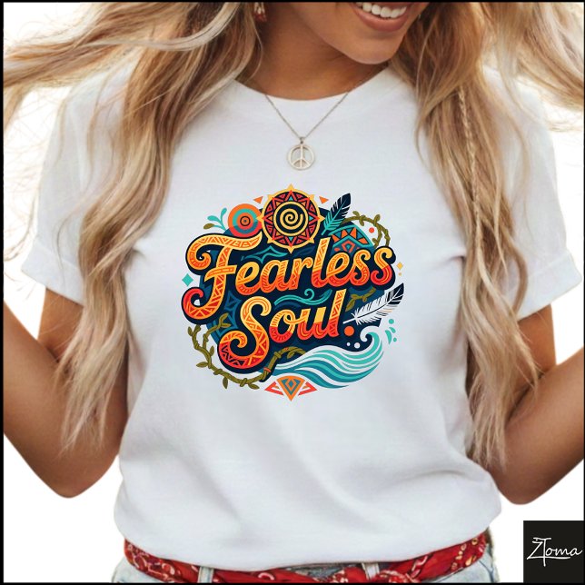 Camiseta Tribal Geometric Fearless Soul Fire Water (Subido por el creador)