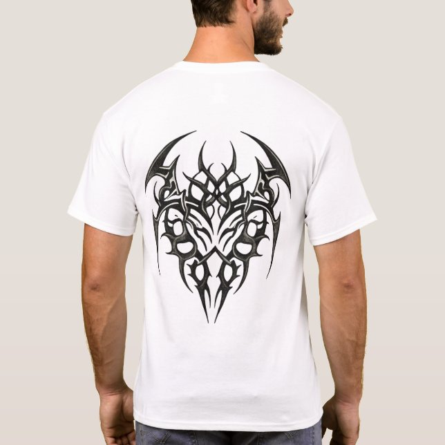 Camiseta Tribal Heart Scrollwork (Reverso)