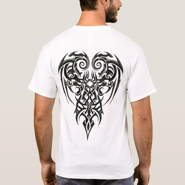 Camiseta Tribal Heart Shield (Reverso)