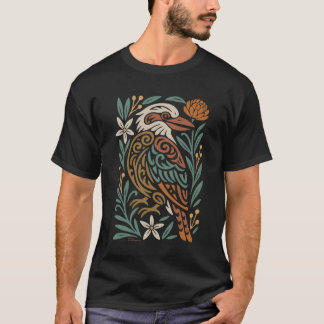 Camiseta Tribal Kookaburra with Native Flora