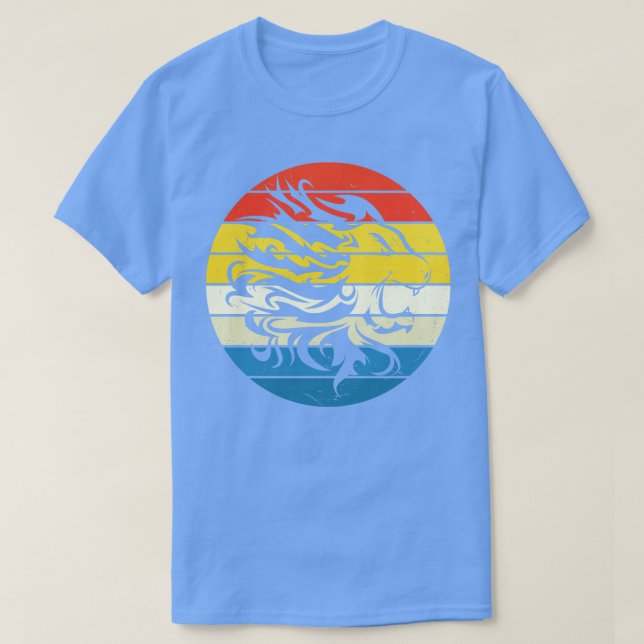 Camiseta Tribal Lion Retro Sunset Big Cat (Diseño del anverso)
