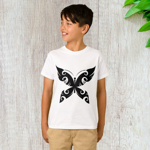 Camiseta Tribal Mariposa Tattoo Negrita Estilo de tinta neg