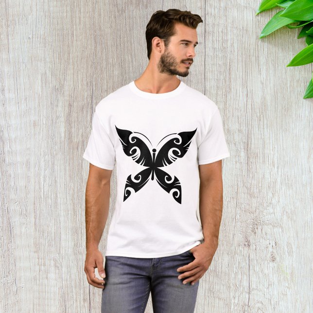 Camiseta Tribal Mariposa Tattoo Negrita Estilo de tinta neg (Subido por el creador)