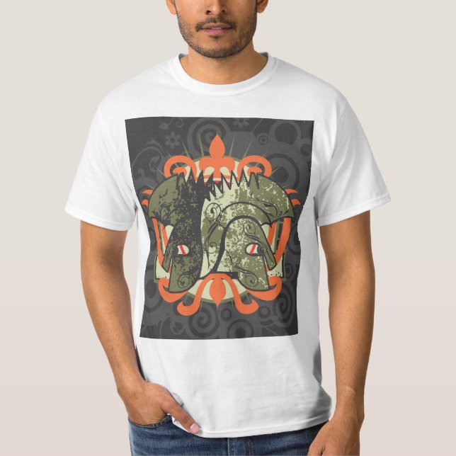 Camiseta  Tribal Mask with Orange Crown (Anverso)