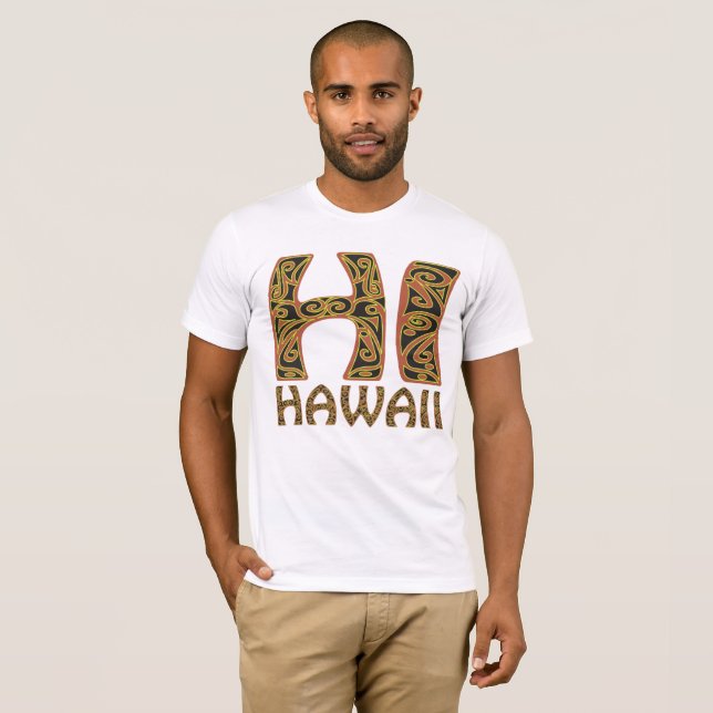 Camiseta tribal polinesio de Hawaii (Anverso completo)