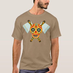 Camiseta Tribal Skull Dual Ax 12