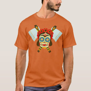 Camiseta Tribal Skull Dual Ax 16