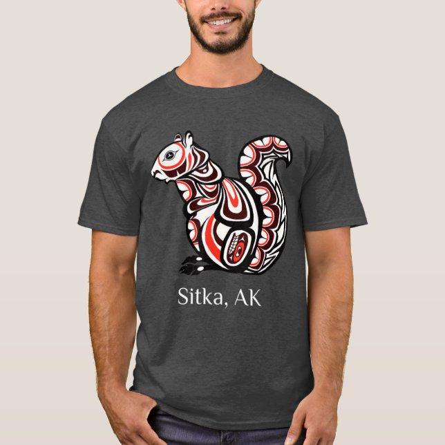 Camiseta Tribal Squirrel Sitka Alaska Native American Haida (Anverso)