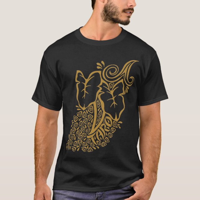 Camiseta tribal tropical hawaiana del jardín del (Anverso)