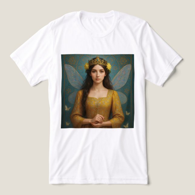 Camiseta Triblenda 007_A fairy princess in golden yellow.  (Diseño delantero )