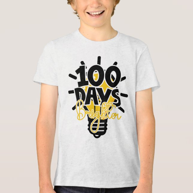Camiseta Triblenda 100 Days Smarter & Brighter School (Anverso)