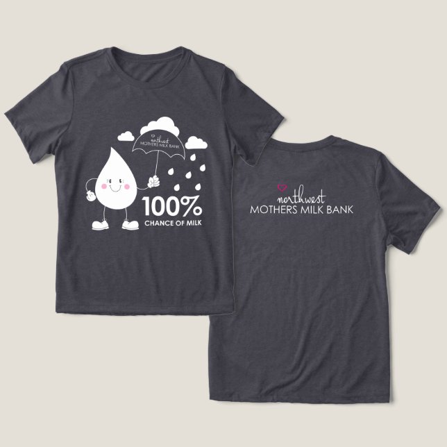 Camiseta Triblenda 100% de posibilidades de leche (Diseño Anverso y Reverso)