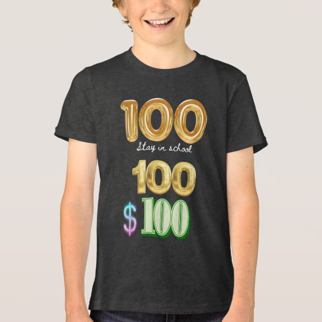 Camiseta Triblenda 100 días de escuela (Anverso)