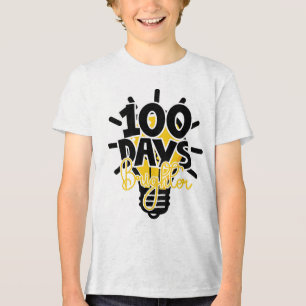 Camiseta Triblenda 100 Días Más Inteligente y Brillante Escuela
